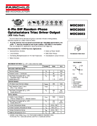 Datasheet MOC3021 manufacturer Fairchild